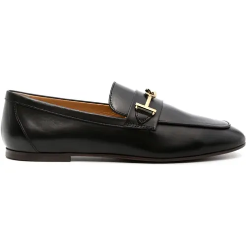 Leather Flat Shoes , female, Sizes: 3 UK, 5 UK - TOD'S - Modalova