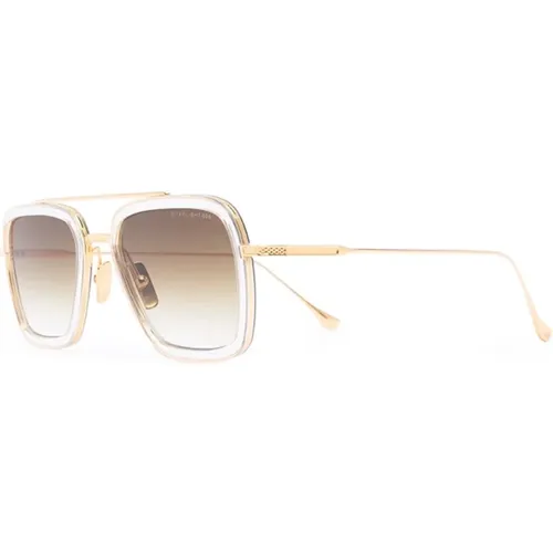 Gold Sunglasses with Original Case , male, Sizes: 52 MM - Dita - Modalova