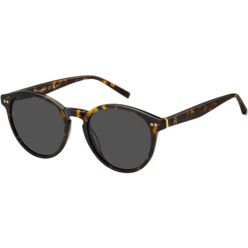 Stylische Sonnenbrille in Havana Orange/ , Damen, Größe: 52 MM - Tommy Hilfiger - Modalova