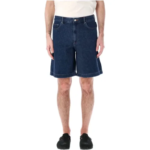 Indigo Wash Denim Shorts , male, Sizes: L, XL - A.p.c. - Modalova