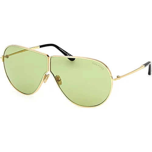 Gold/Green Keating Sunglasses , unisex, Sizes: ONE SIZE - Tom Ford - Modalova