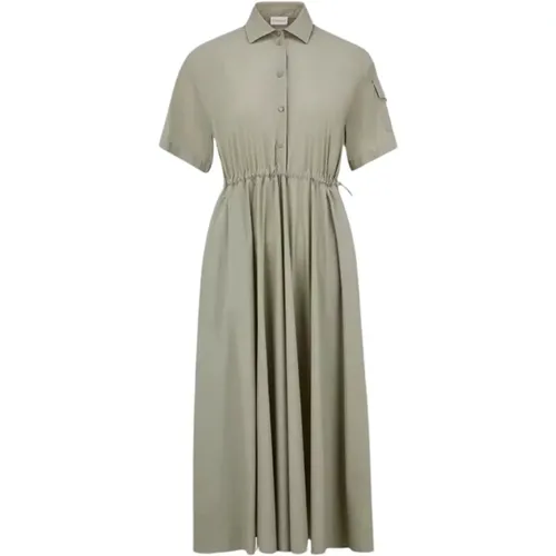 Womens Cotton Dress Size: 40, colour: , female, Sizes: S, XS, M - Moncler - Modalova
