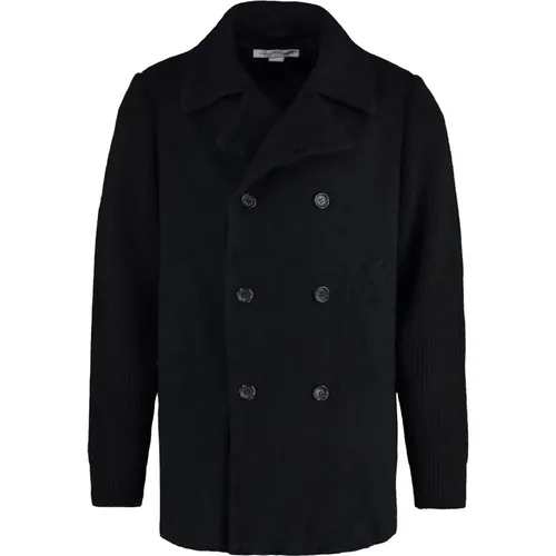 Gerippte Strickärmel Woll-Peacoat - Comme des Garçons - Modalova