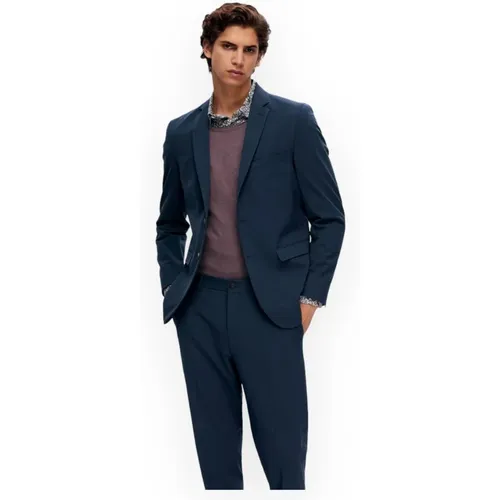 Slim Blazer Jacket , male, Sizes: XL, L, 2XL, S - Selected Homme - Modalova