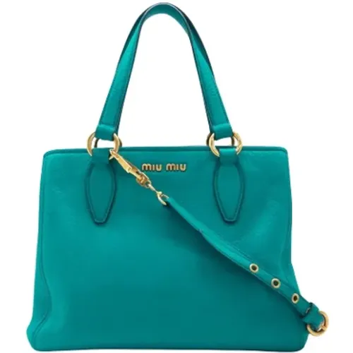 Pre-owned Leather handbags , female, Sizes: ONE SIZE - Miu Miu Pre-owned - Modalova