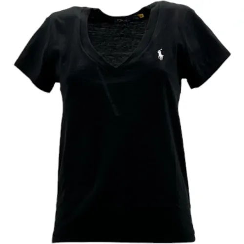 Schwarzes hochwertiges Damen T-Shirt , Damen, Größe: L - Ralph Lauren - Modalova