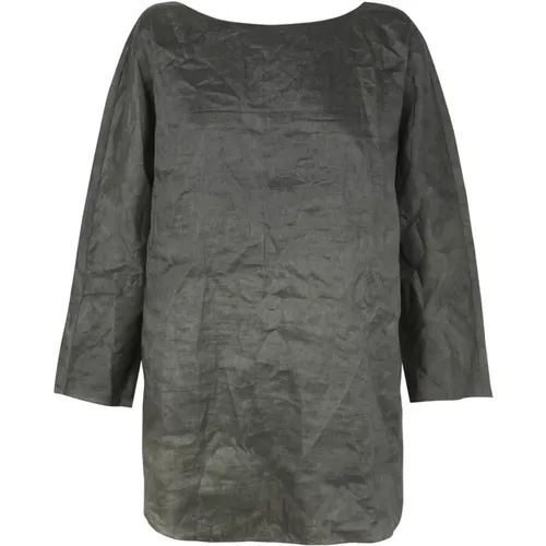 Papiro, top in linen and silk , female, Sizes: 2XL, XL, L - Cortana - Modalova