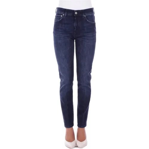 Denim Skinny Stretch Jeans mit Logo , Damen, Größe: W32 - Dondup - Modalova