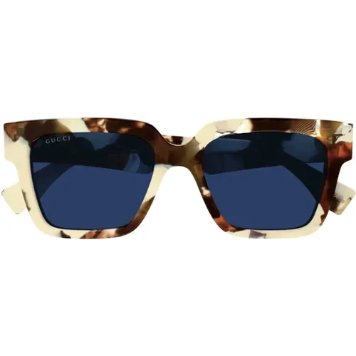Stilvolle Sonnenbrille Reace Blaue Gläser , unisex, Größe: 54 MM - Gucci - Modalova
