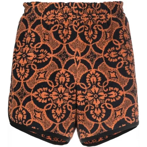 Graphic-Print Track Shorts , male, Sizes: S - Marine Serre - Modalova