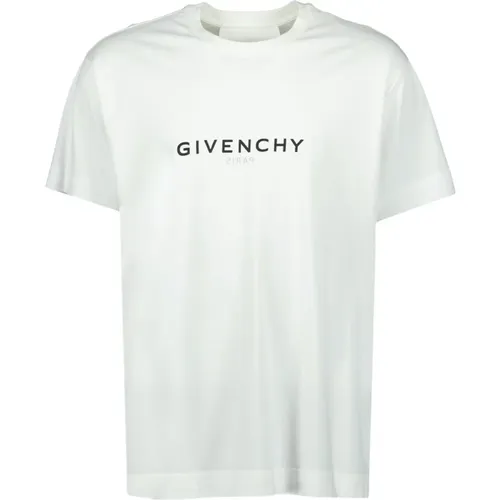 Logo Print Round Neck T-shirt , male, Sizes: M, S, L, XS - Givenchy - Modalova