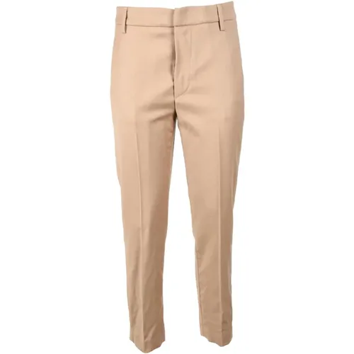 Wool Blend Stretch Pants , female, Sizes: W24, W25, W26 - Dondup - Modalova