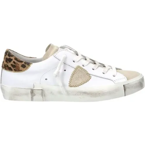 Tiermuster Low Top Sneakers Frauen , Damen, Größe: 40 EU - Philippe Model - Modalova