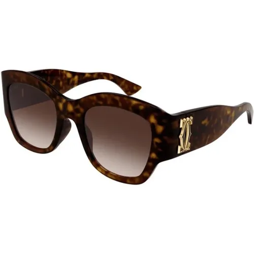 Stylish Sunglasses with Indeterminado Frame , unisex, Sizes: 52 MM - Cartier - Modalova