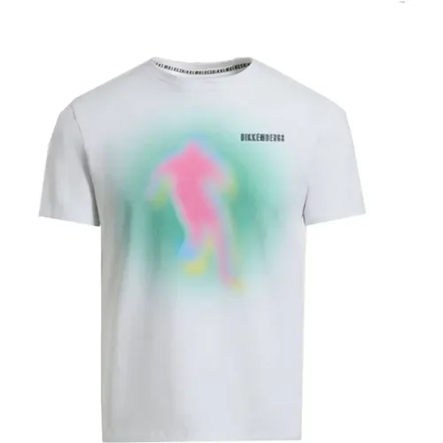 Gamer Print Logo T-Shirt , male, Sizes: XL - Bikkembergs - Modalova