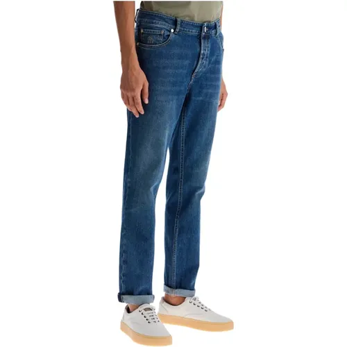 Klassische Medium Wasch Stretch Denim Jeans , Herren, Größe: XL - BRUNELLO CUCINELLI - Modalova