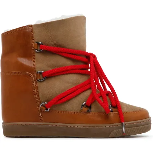 Two-Tone Leather Ankle Boots , female, Sizes: 7 UK - Isabel marant - Modalova