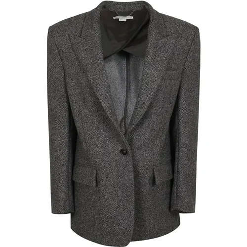 Grey Blazer for Women Aw24 , female, Sizes: 4XS - Stella Mccartney - Modalova