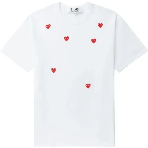 T-Shirts , male, Sizes: M, S, 2XL, L, XL - Comme des Garçons Play - Modalova
