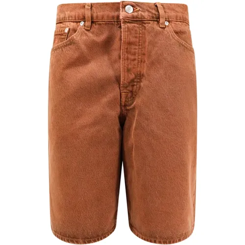 Braune Shorts mit Knopfverschluss , Herren, Größe: W30 - Stüssy - Modalova