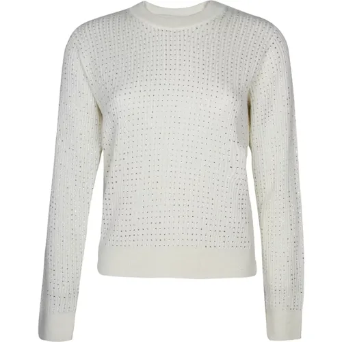 Milky Wool Crew Neck Sweater , female, Sizes: S, M - Golden Goose - Modalova