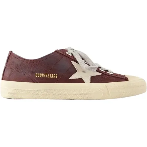 V-Star 2 Sneakers - Rotes Leder , Damen, Größe: 39 EU - Golden Goose - Modalova