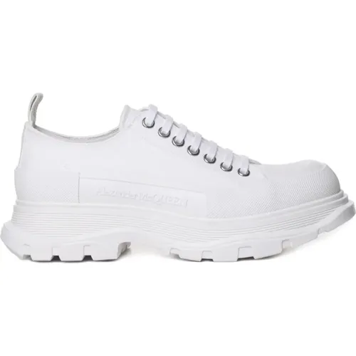 Weiße Leinwand-Sneakers mit Übergroßer Sohle - alexander mcqueen - Modalova