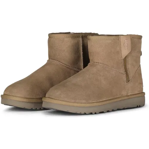 Klassischer Mini Reißverschluss Lederstiefel , Damen, Größe: 36 EU - Ugg - Modalova