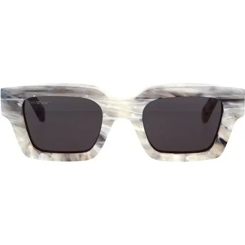 Virgil 10807 Marble Grey Sunglasses , unisex, Sizes: 50 MM - Off White - Modalova