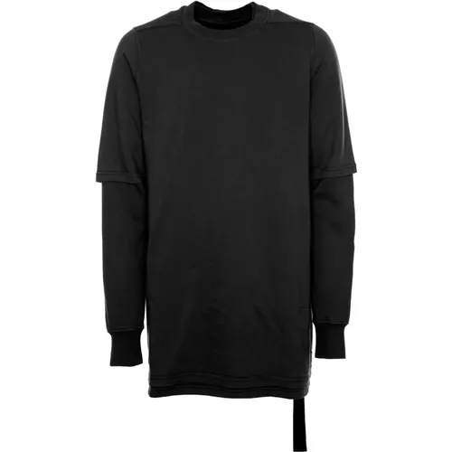 Oversized Sweatshirt mit angenähtem T-Shirt , Herren, Größe: M - Rick Owens - Modalova