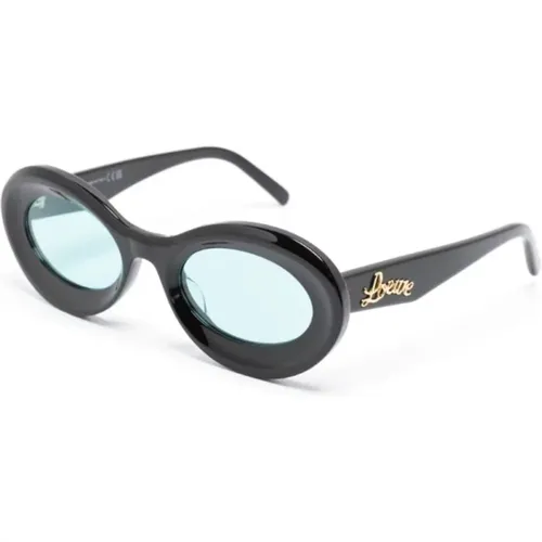 Schwarze Sonnenbrille mit Original-Etui , Damen, Größe: 50 MM - Loewe - Modalova