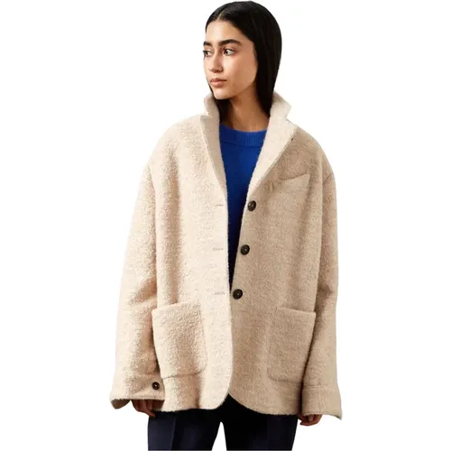 Oversized Wool Alpaca Caban Jacke - Massimo Alba - Modalova