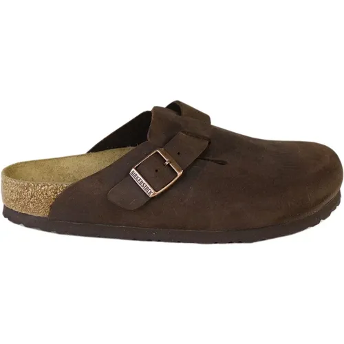 Oiled Leder Clog mit seitlicher Schnalle , Damen, Größe: 40 EU - Birkenstock - Modalova