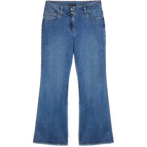 Flare-Jeans mit Fransen am Saum , Damen, Größe: M - Fiorella Rubino - Modalova
