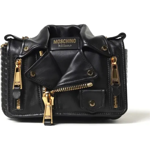 Stylish Leather Shoulder Bag , female, Sizes: ONE SIZE - Moschino - Modalova