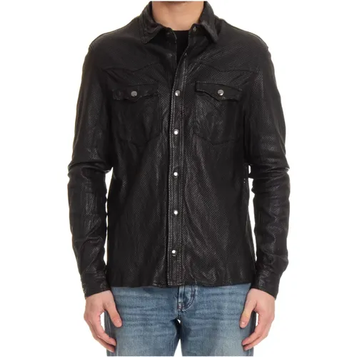Perforated Leather Jacket , male, Sizes: XL - Giorgio Brato - Modalova