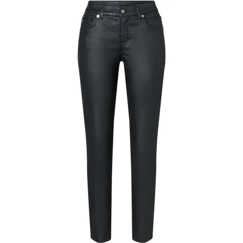 Slim Coated Cotton Tencel Jeans , Damen, Größe: XL L30 - MAC - Modalova