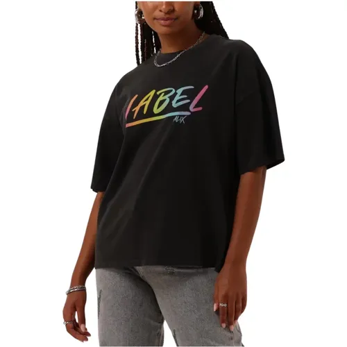 Buntes Logo Strick T-Shirt , Damen, Größe: XS - ALIX The Label - Modalova