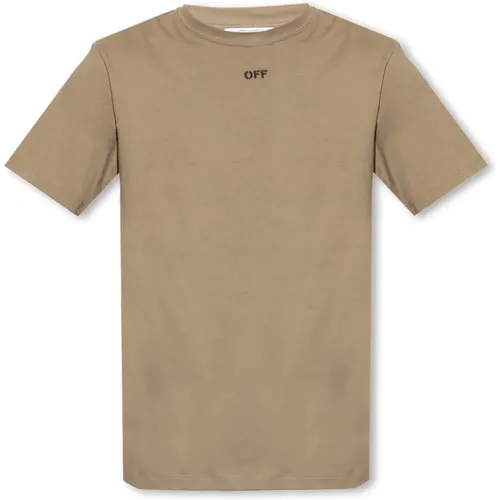 T-shirt with logo , male, Sizes: M, XL, 2XL, L, S - Off White - Modalova