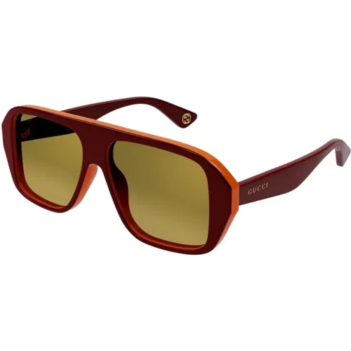 Gold Aviator Sunglasses Gg1615S 003 , male, Sizes: 57 MM - Gucci - Modalova