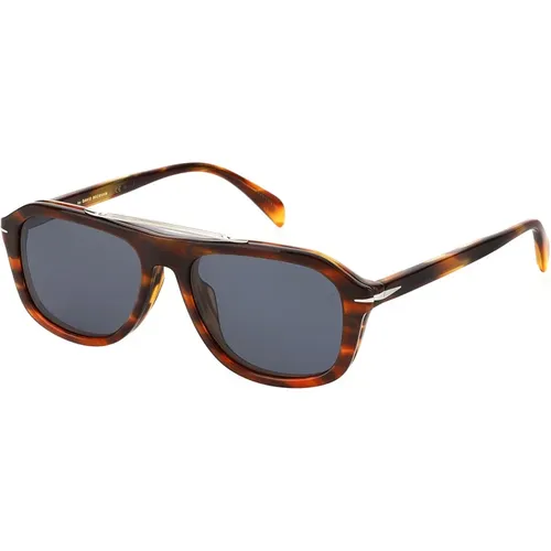 DB 7006/G/Cs Sunglasses in Horn/Blue Clip-On,David Beckham Sonnenbrille,Black/ Clip-On Sunglasses - Eyewear by David Beckham - Modalova