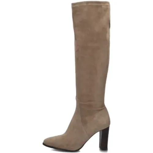 Taupe Wildleder Stilvolle Stiefel - Stefano Lauran - Modalova