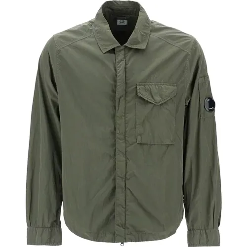 Glänzendes Chrome-R Lens Overshirt , Herren, Größe: M - C.P. Company - Modalova