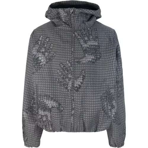 Grey Jacquard Tariq Jacket with Elasticized Hem , male, Sizes: S, L - Daily Paper - Modalova