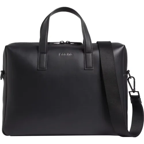 Schwarze Laptoptasche für Männer , Herren, Größe: ONE Size - Calvin Klein - Modalova