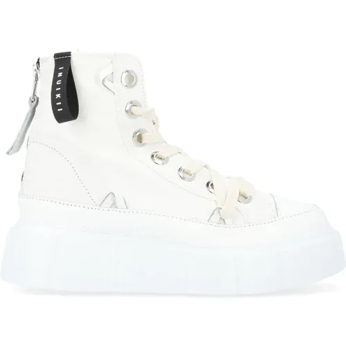 Weiße Leder- und Stoff-Sneaker - Inuikii - Modalova
