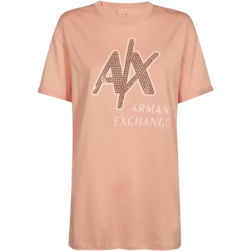 T-Shirt , female, Sizes: XL, XS - Armani Exchange - Modalova