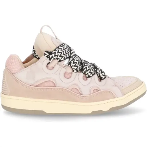 Rosa Leder Sneakers mit Atmungsaktiven Details - Lanvin - Modalova