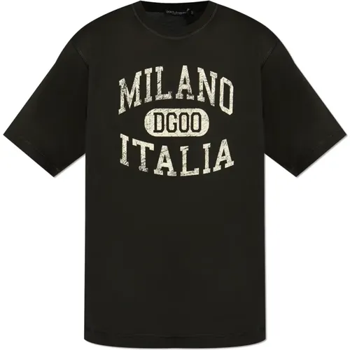 T-Shirt mit Logo , Herren, Größe: 3XL - Dolce & Gabbana - Modalova