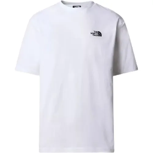 Oversize Simple Dome Weißes T-Shirt , Herren, Größe: L - The North Face - Modalova